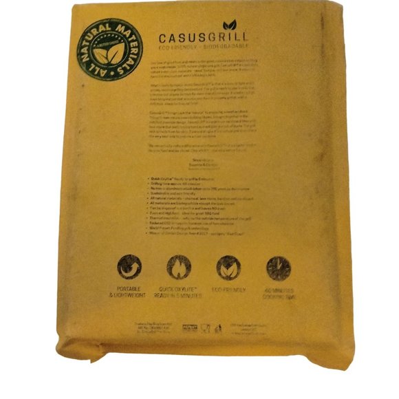 CASUS GRILL Instant Eco Friendly Biodegradable Disposable Camping Grill - Picture 2 of 7